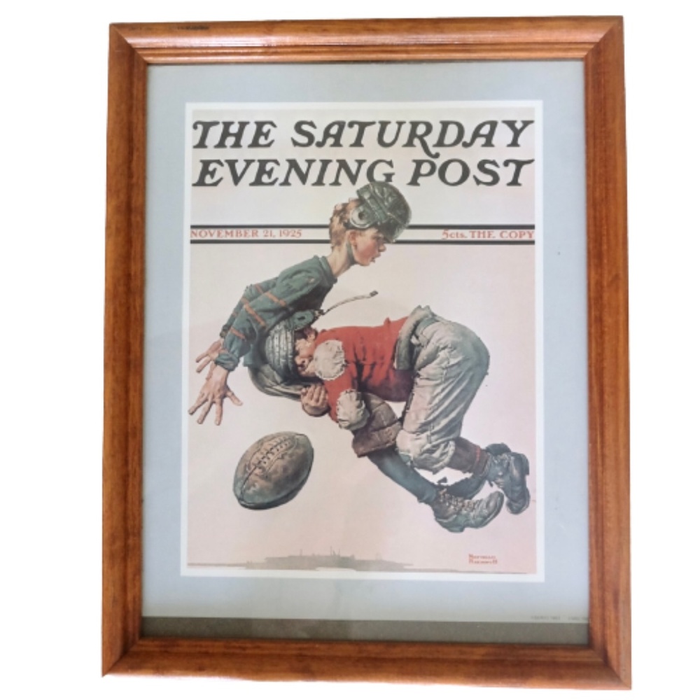VINTAGE FRAMED~Saturday Evening Post Cover - Norman Rockwell- Nov 21st 1925